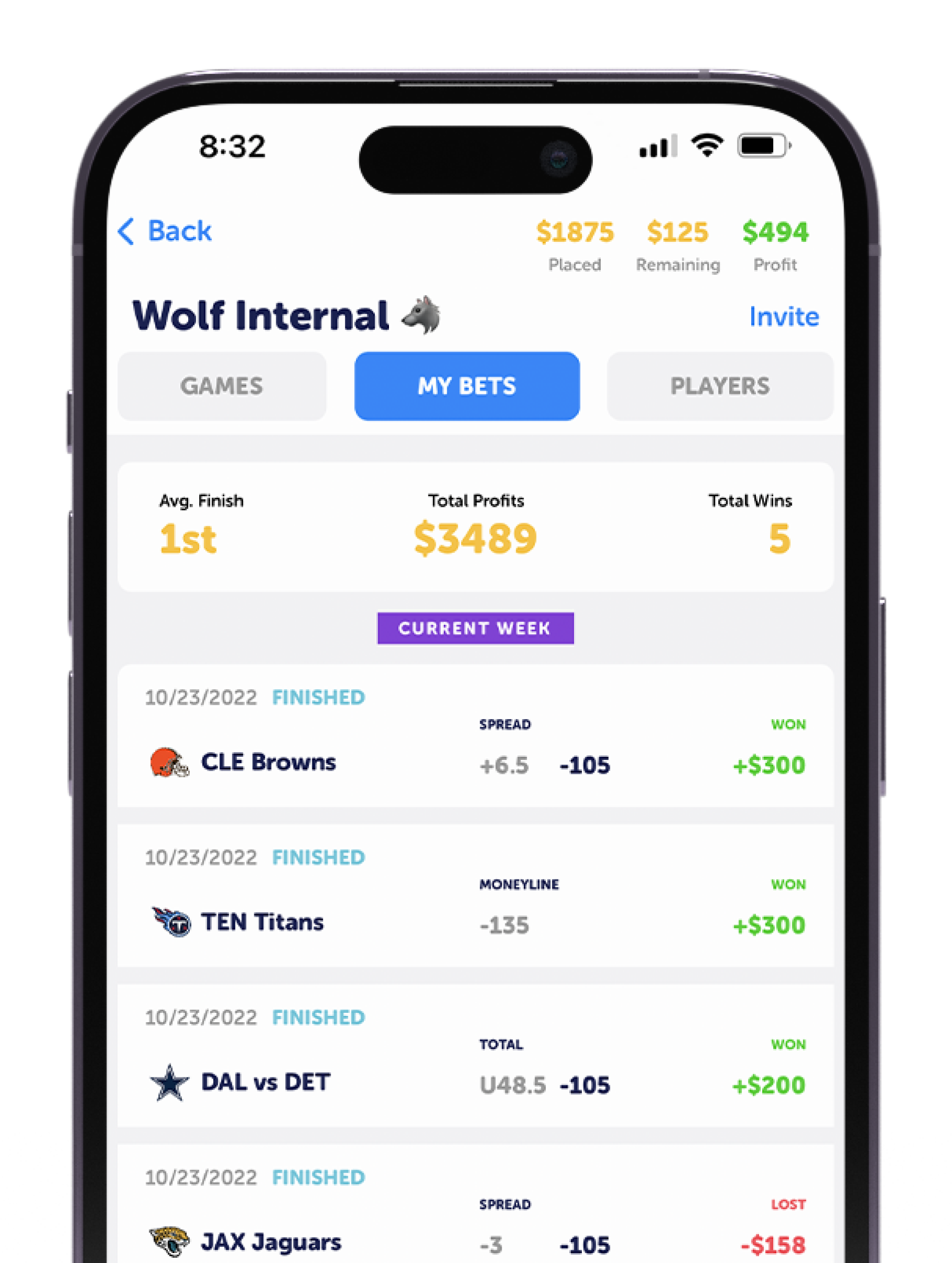 Wolf Spreads App 